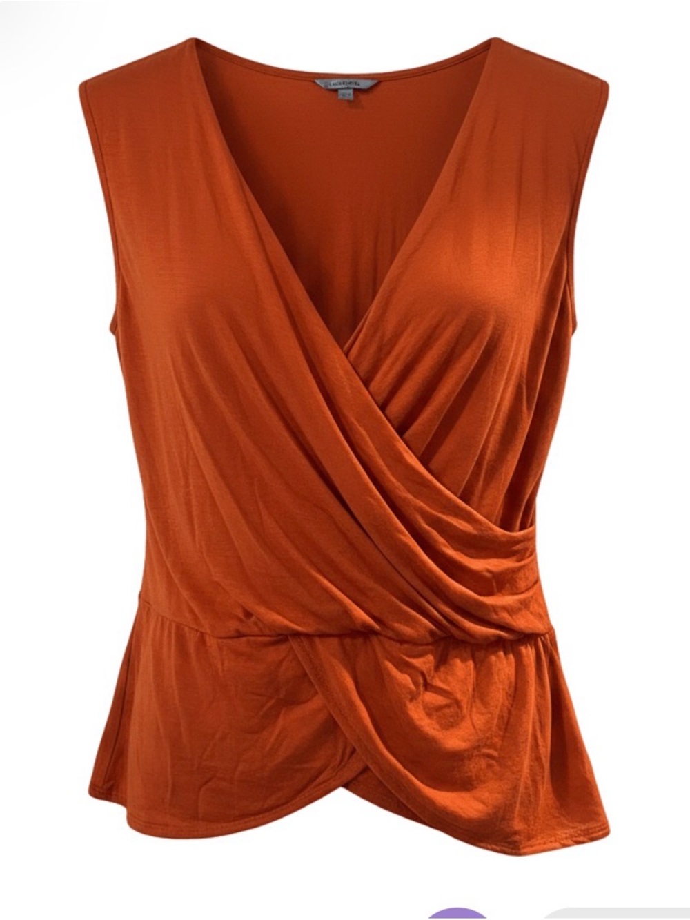 Beachcore Leifnotes Sleeveless Wrap Peplum Tank Top